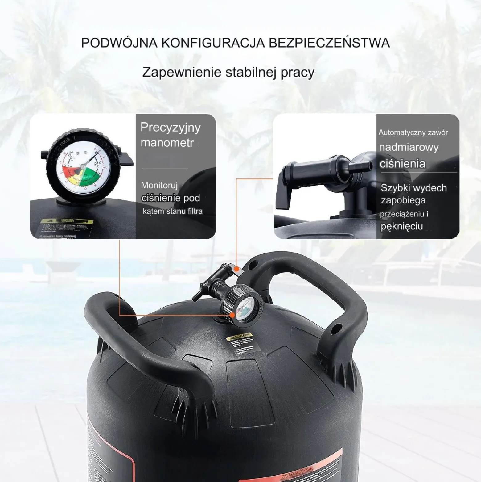 Filtr wkładany basenowy 49 m²