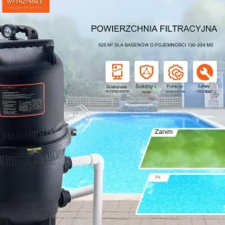Filtr wkładany basenowy 49 m²