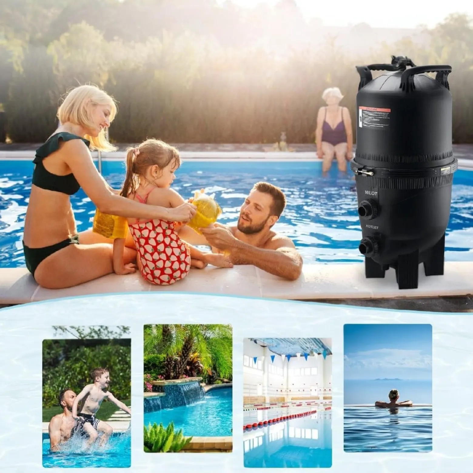 Filtr wkładany basenowy 49 m²