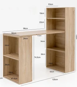 FineBuy Biurko płyta meblowa brązowy