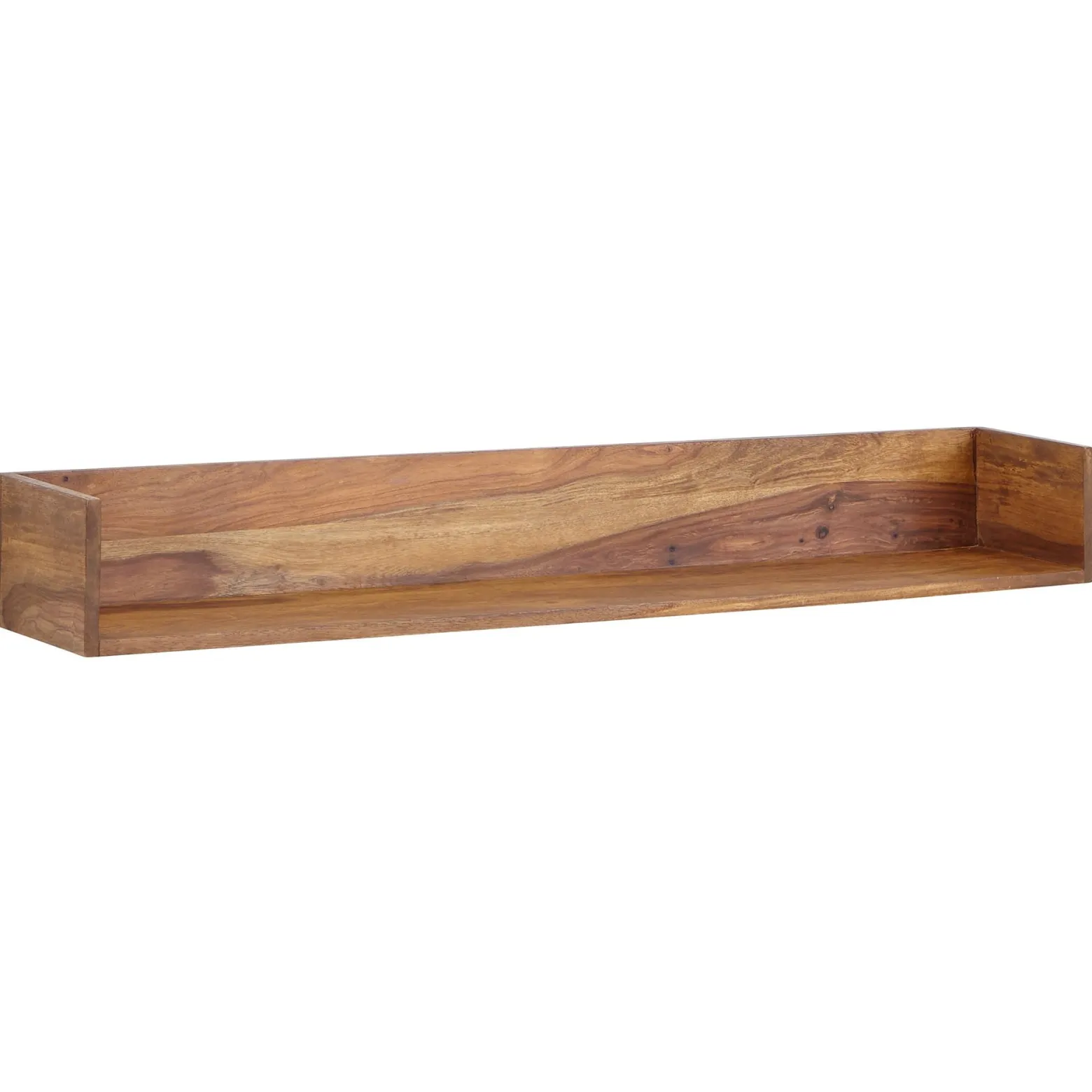 FineBuy Półka ścienna drewno brązowy 120 cm