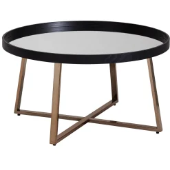 FineBuy Stolik kawowy metal czarny