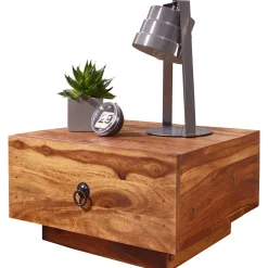 FineBuy Stolik nocny drewno brązowy