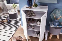 FineBuy Szafka na buty płyta meblowa biały