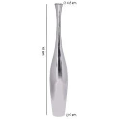 FineBuy Wazon Aluminium srebrny