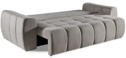 FITU Wygodna, duża sofa rozkładana do salonu, szara