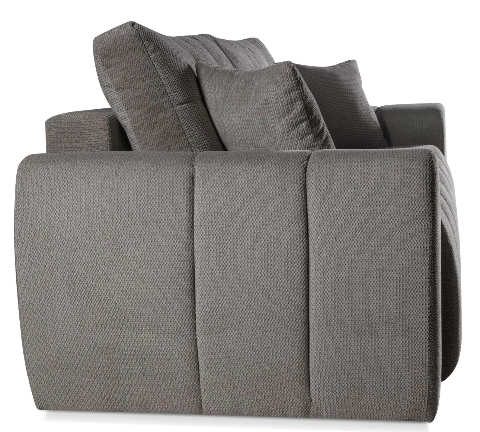 FITU Wygodna, duża sofa rozkładana do salonu, szara