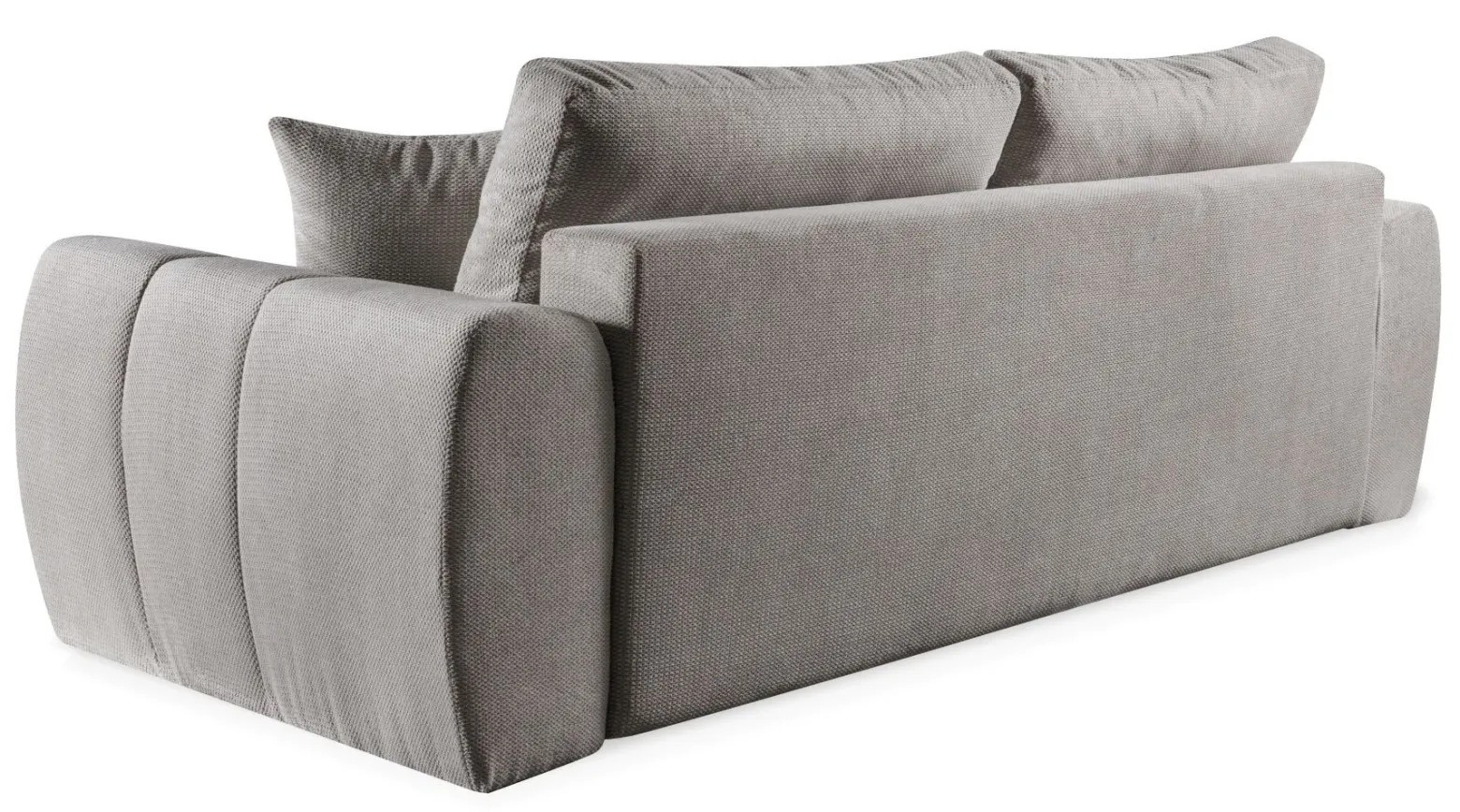 FITU Wygodna, duża sofa rozkładana do salonu, szara