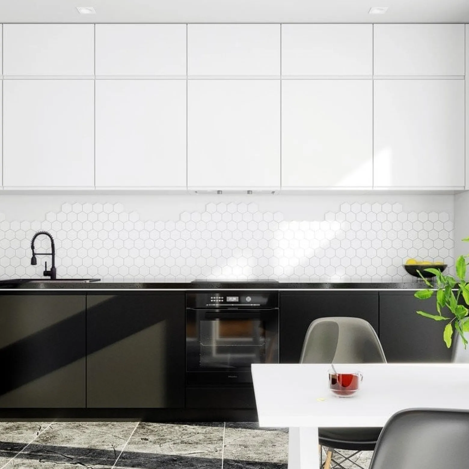 FLOWERI 60.2 WHITE Okap kuchenny