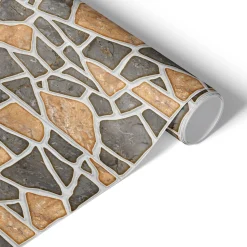 Folia meblowa Brązowy kamień 50x100 Okleina samoprzylepna Loft DIY