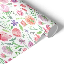 Folia meblowa Okleina samoprzylepna Pastelowe kwiaty 50x100 Laminat