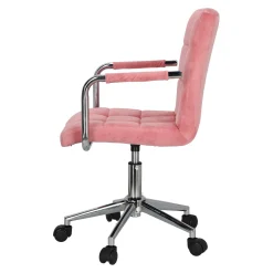 Fotel biurowy Cosmo Arm różowy velvet