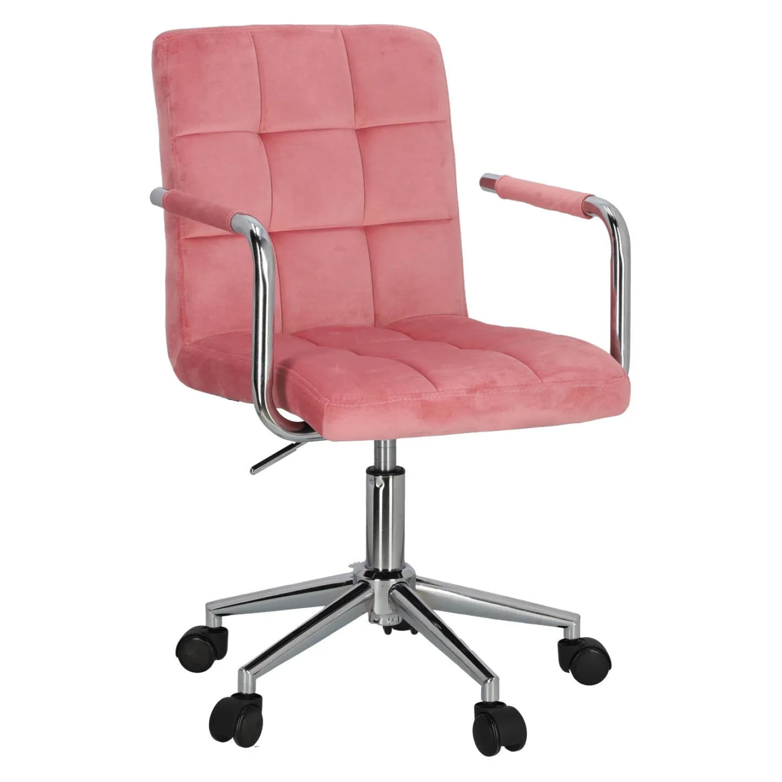 Fotel biurowy Cosmo Arm różowy velvet