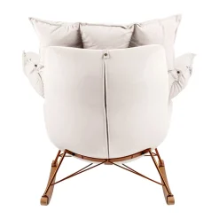 Fotel bujany SWING VELVET beżowy