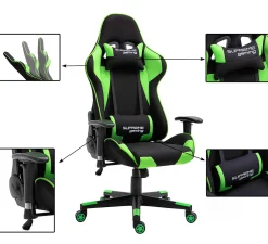 Fotel Extreme regulowany gamingowy PlayMaker Black-Green