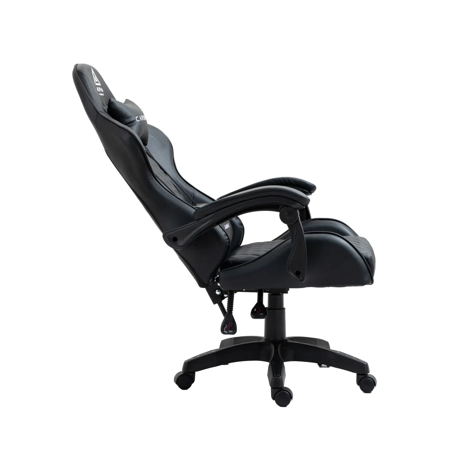 Fotel Gamingowy Biurowy Obrotowy Gracza Alpha Gaming Carbon Czarny