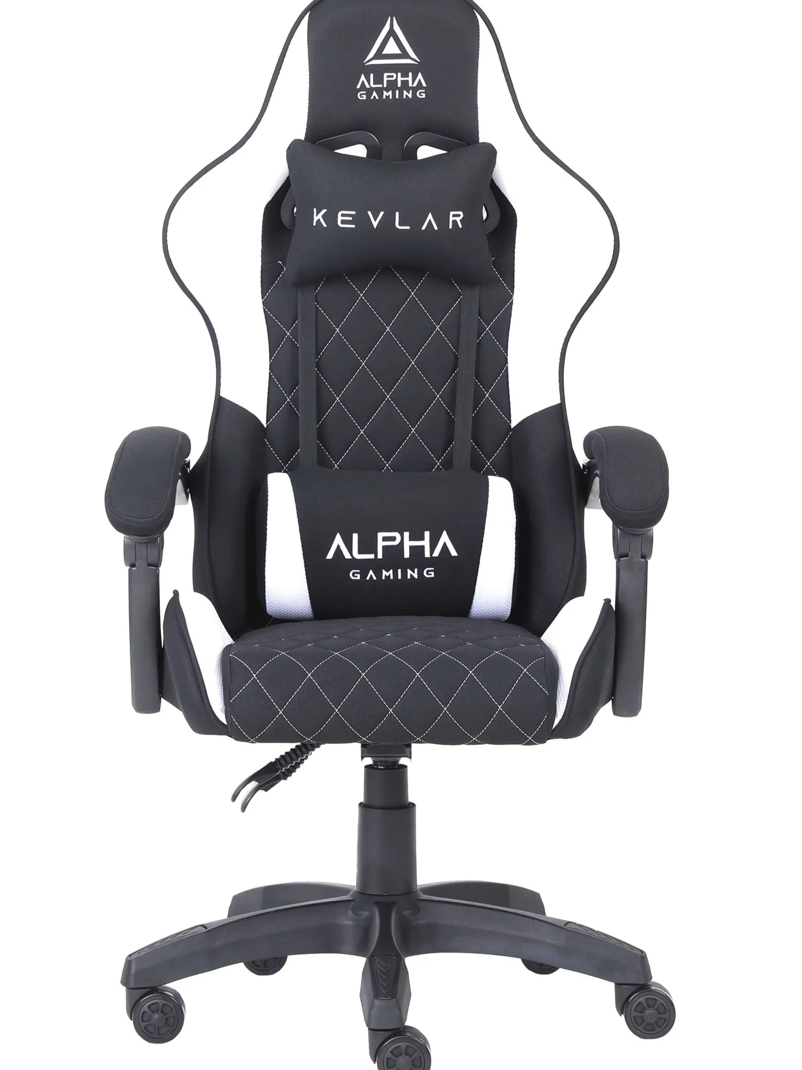 Fotel Gamingowy Materiałowy Biurowy Krzesło Alpha Gaming Kevlar Biały