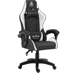 Fotel Gamingowy Materiałowy Biurowy Krzesło Alpha Gaming Kevlar Biały