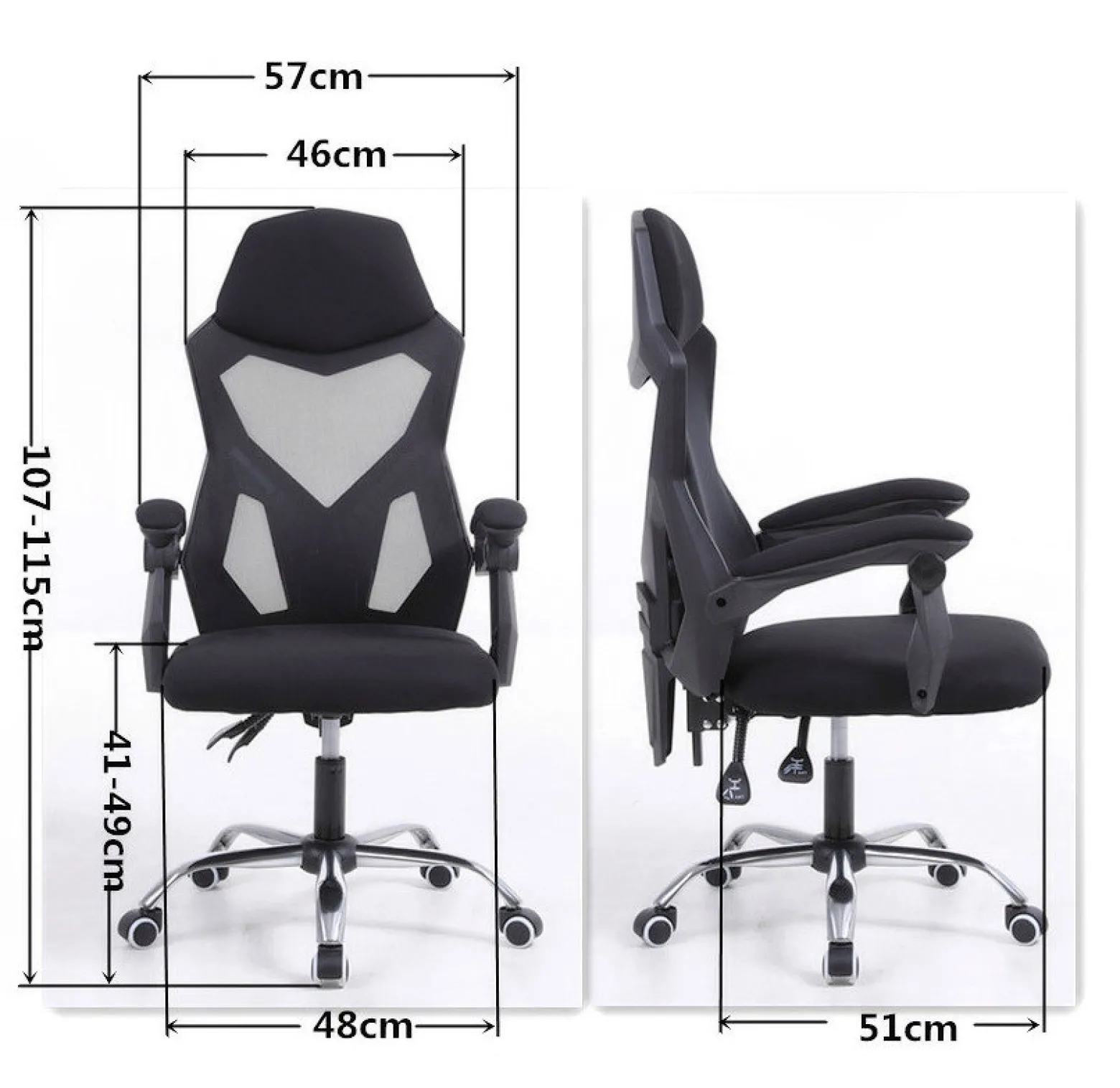 Fotel gamingwy Yoda Black