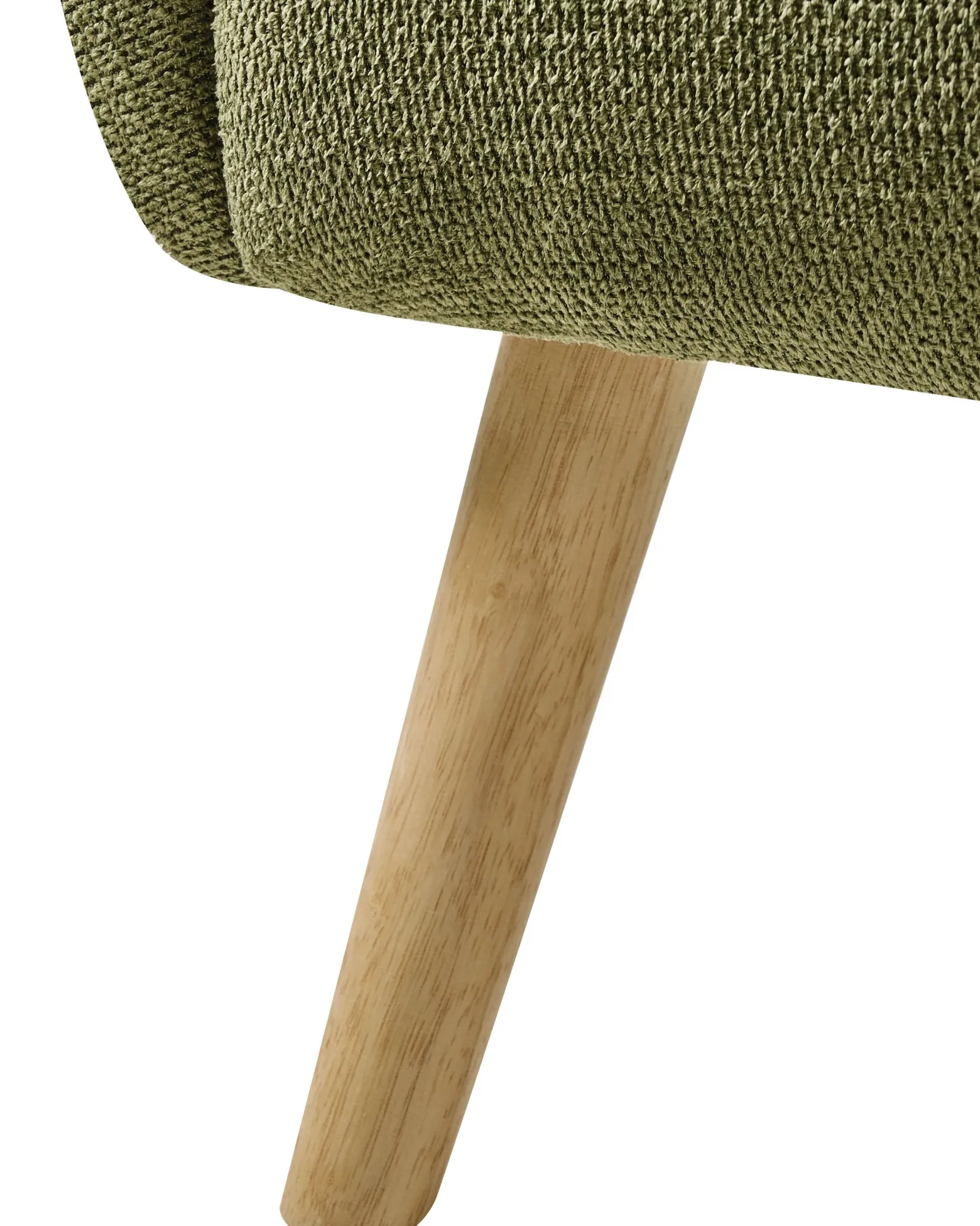 Fotel z wodoodpornej tkaniny drewno kauczukowe zielony