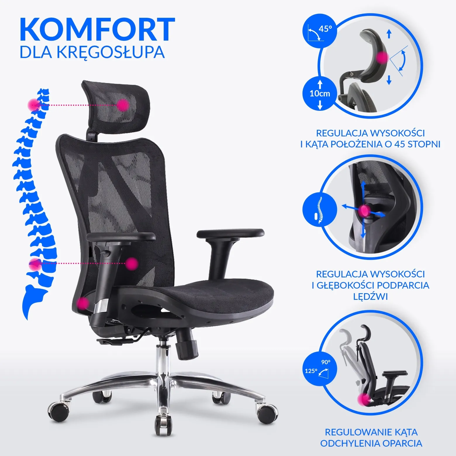 Fotel biurowy ANGEL KALISTO CZARNY