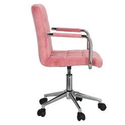 Fotel biurowy Cosmo Arm różowy velvet