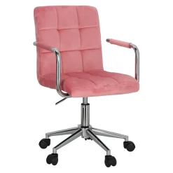 Fotel biurowy Cosmo Arm różowy velvet