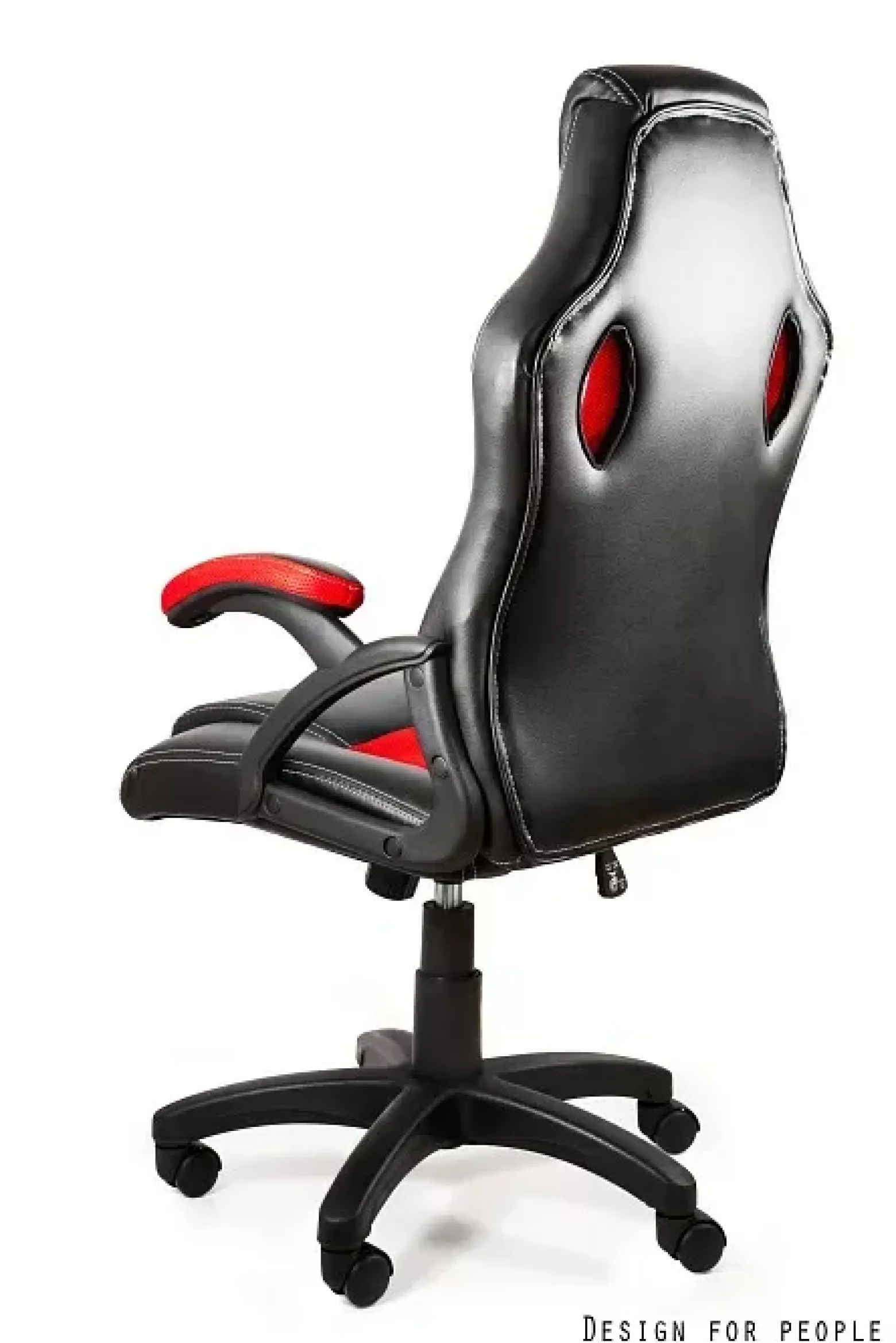 Fotel biurowy gamingowy DYNAMIQ V7 czarny/czerwony