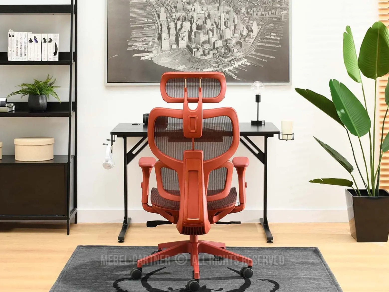 Fotel-Biurowy Hanoi Czerwony, Podstawa Czerwony