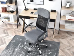 Fotel-Biurowy Kobe Szary Mesh, Podstawa Chrom