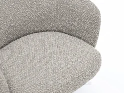 Fotel biurowy Lilly szary boucle, podstawa czarny