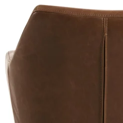 FOTEL BIUROWY na kółkach Nora Vintage brązowy EKOSKÓRA