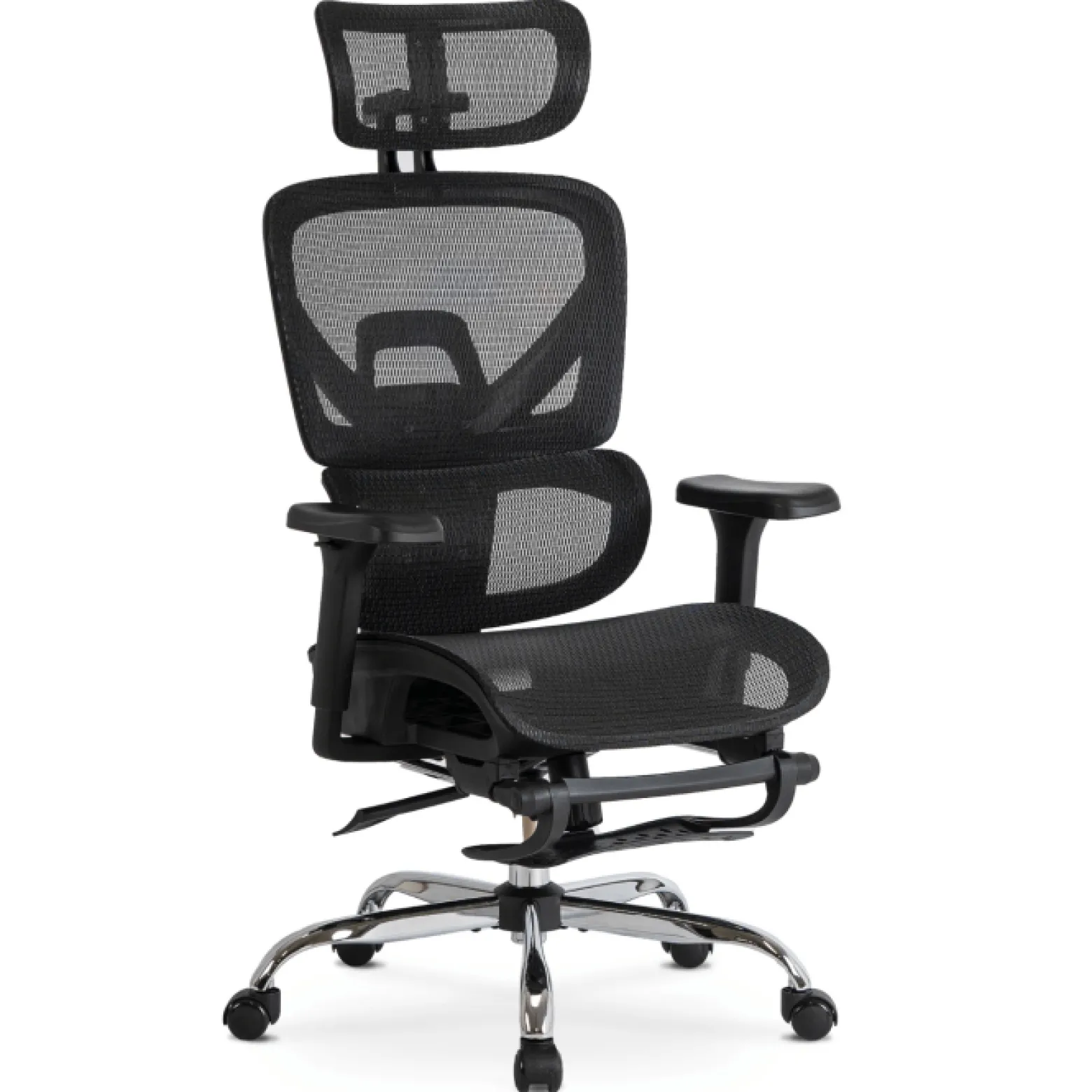 Fotel Biurowy Obrotowy Ergonomiczny Krzesło Do Biurka Czarny KAIR
