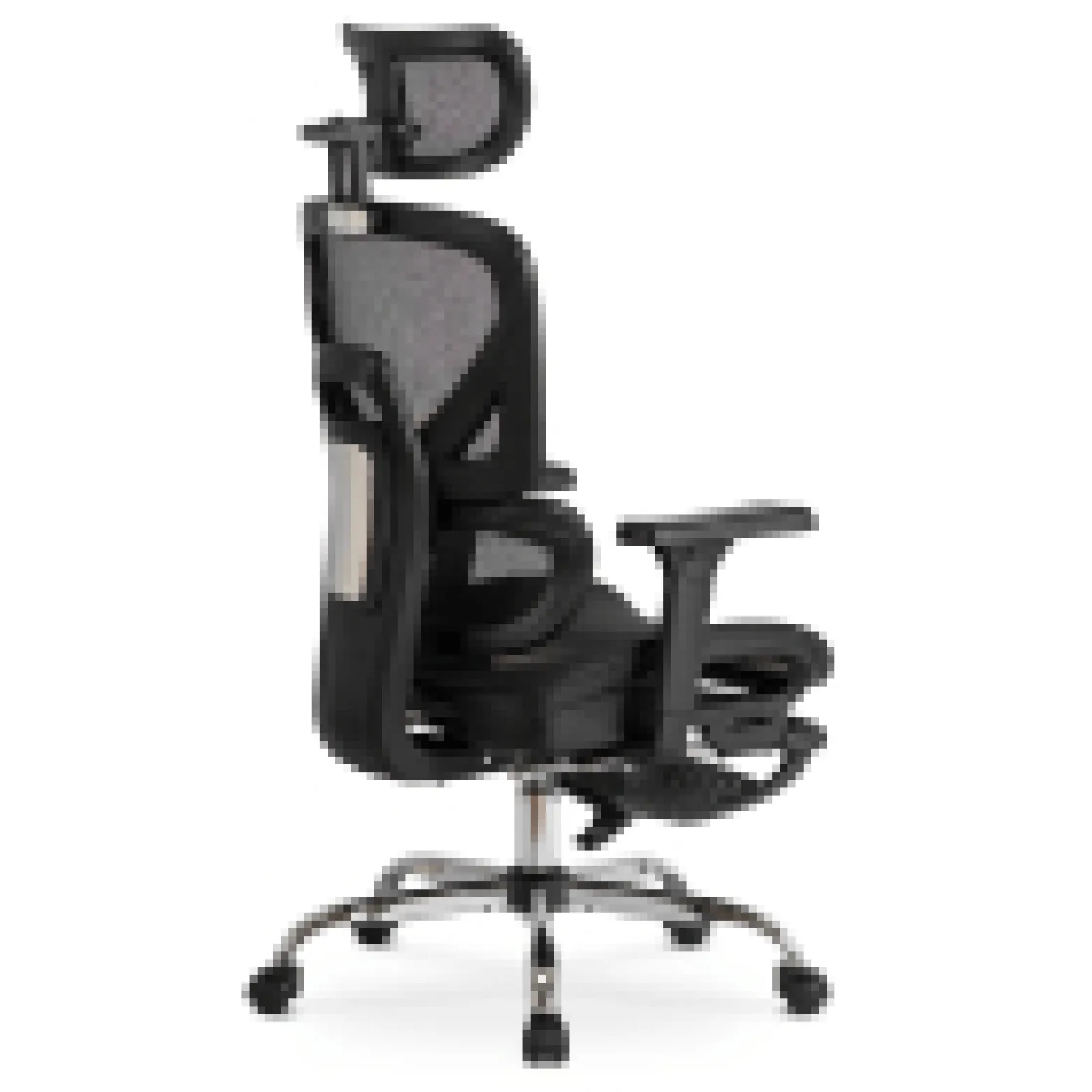Fotel Biurowy Obrotowy Ergonomiczny Krzesło Do Biurka Czarny KAIR