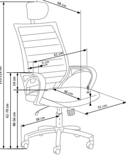 Fotel biurowy SOCKET czarny/biały