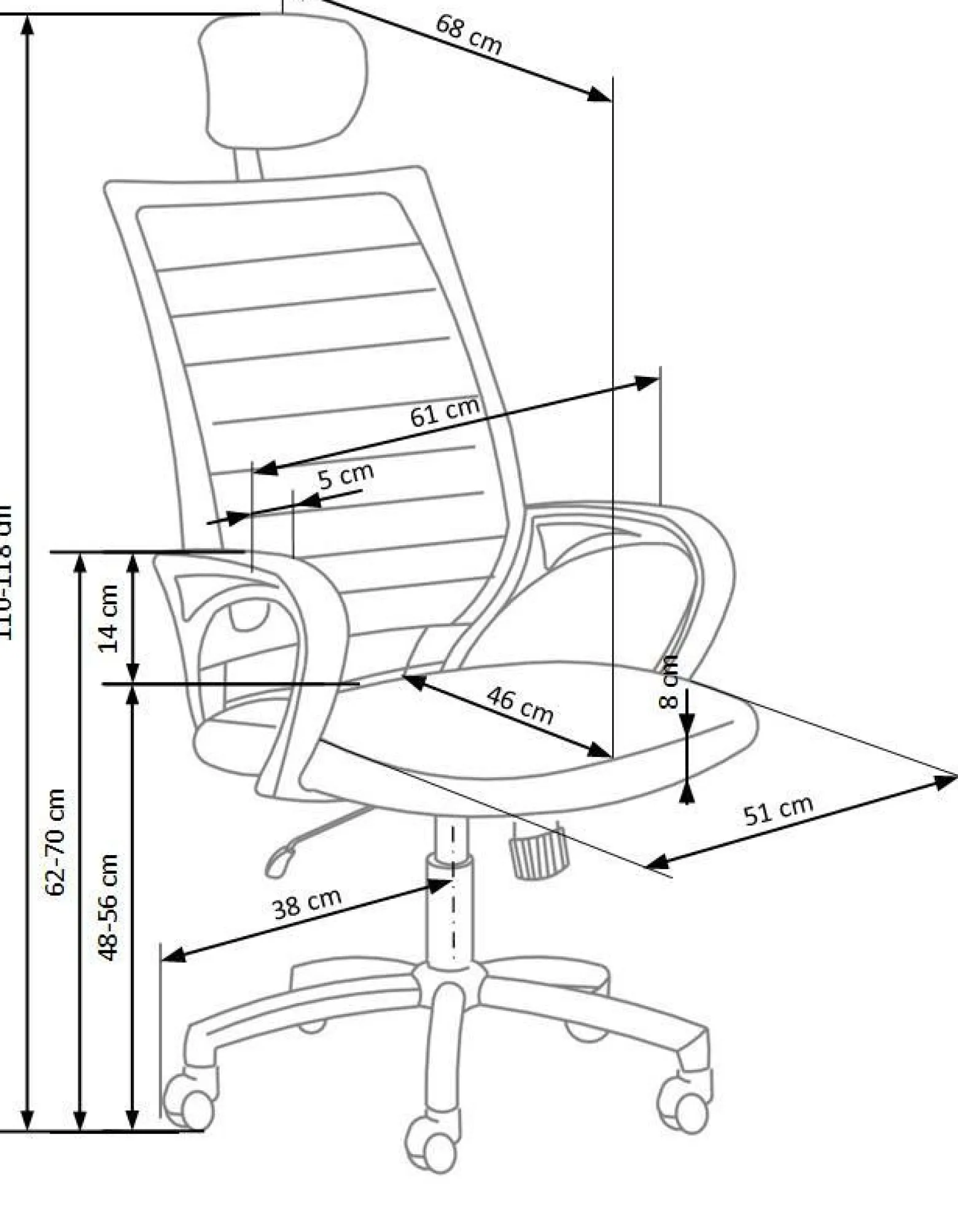 Fotel biurowy SOCKET czarny/biały