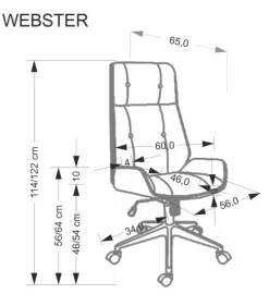 Fotel biurowy WEBSTER beżowy/orzechowy