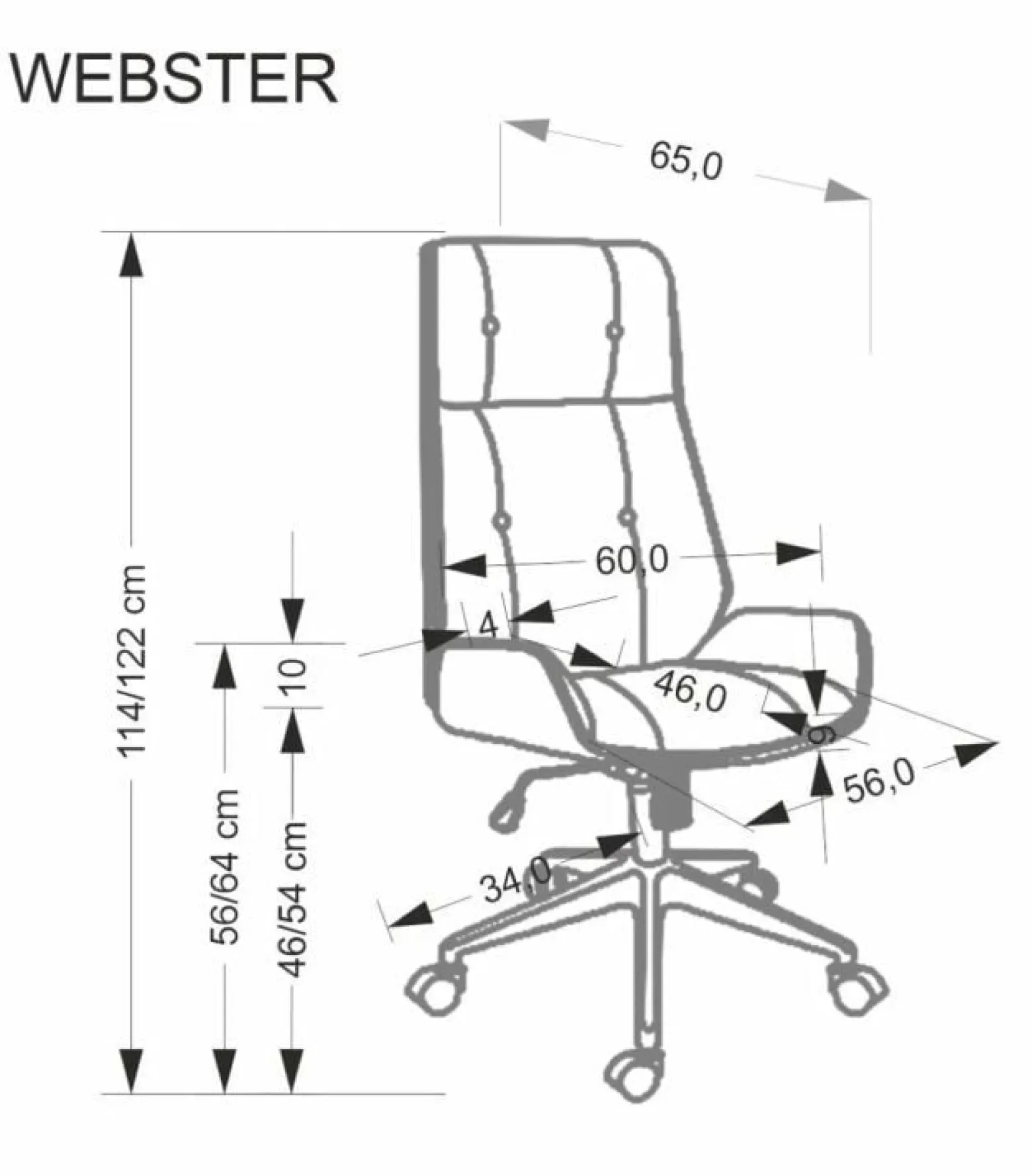 Fotel biurowy WEBSTER beżowy/orzechowy