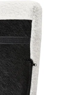 Fotel boucle retro biały