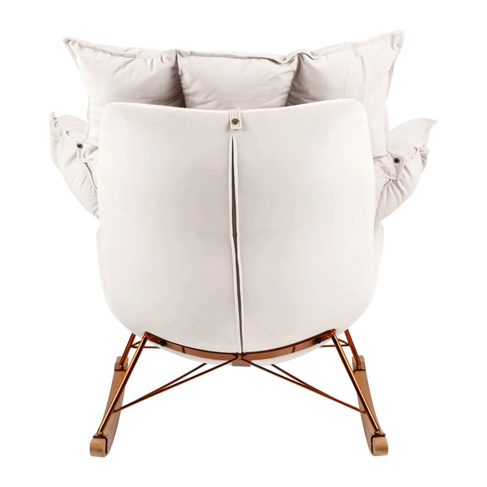 Fotel bujany SWING VELVET beżowy