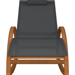 Fotel bujany Szary Tkanina vidaXL