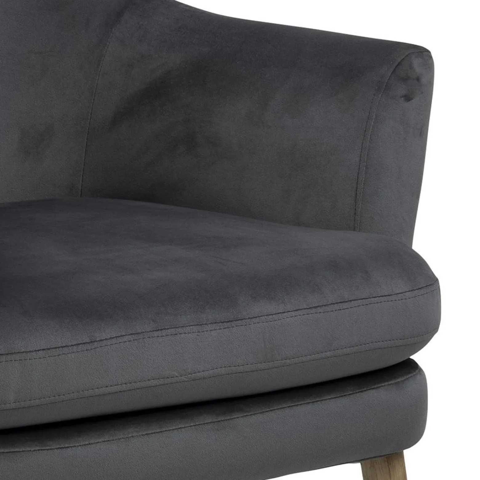 Fotel Chisa VIC Dark Grey tapicerowany