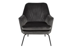 Fotel Chisa VIC Dark Grey tapicerowany