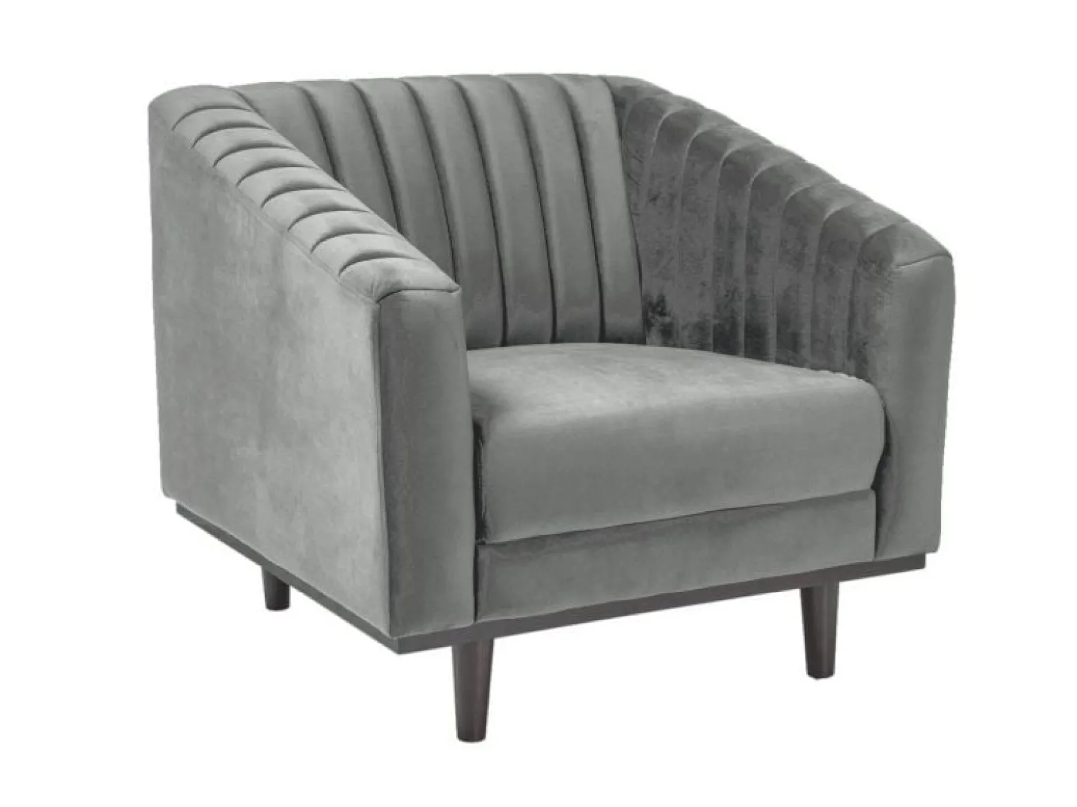 Fotel do salonu ASPREY VELVET 1 szary