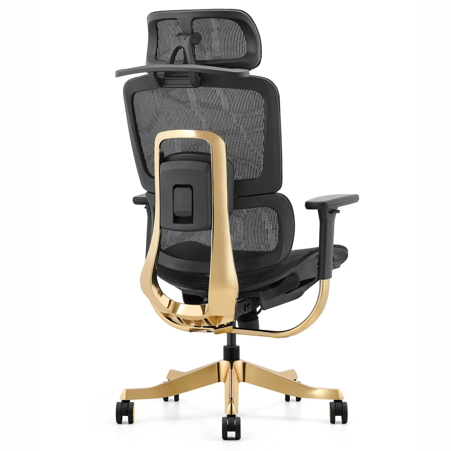 Fotel ergonomiczny ANGEL biurowy obrotowy Glamour Gold