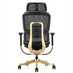 Fotel ergonomiczny ANGEL biurowy obrotowy Glamour Gold