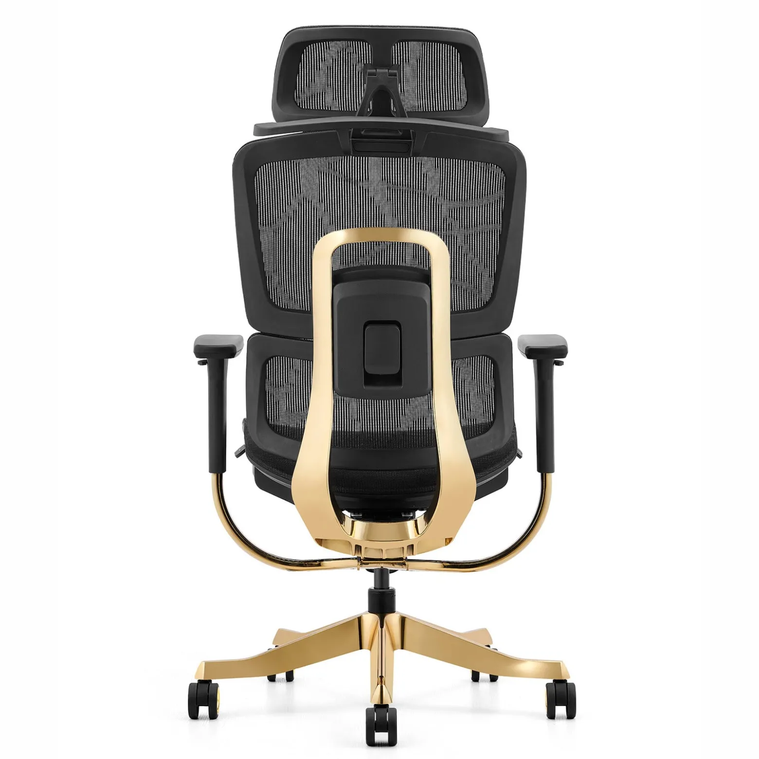 Fotel ergonomiczny ANGEL biurowy obrotowy Glamour Gold