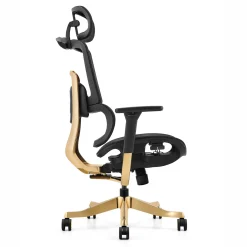 Fotel ergonomiczny ANGEL biurowy obrotowy Glamour Gold