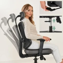 Fotel ergonomiczny biurowy obrotowy di volio Loano