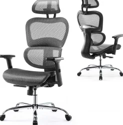 Fotel ergonomiczny czarny z regulacją Comfy siatkowy